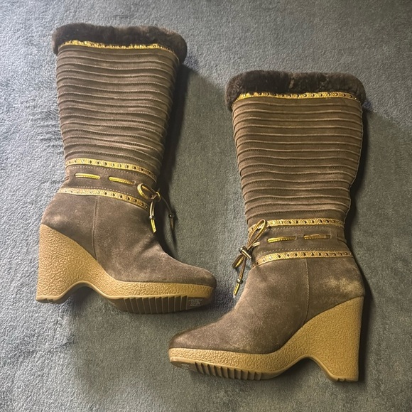 Cole HAAN Britt Shearling Tall Boots - Picture 1 of 6